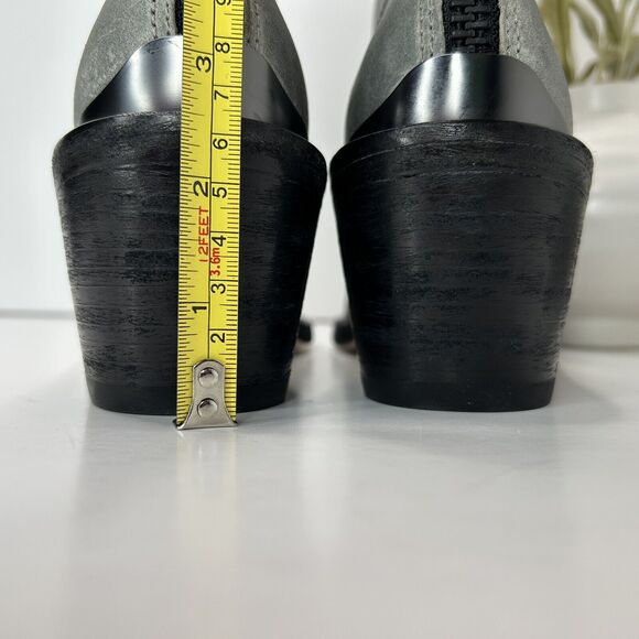 Rag & Bone Bristol Waxed Suede Ankle Boots Dark Gray Women's US 8/EU 38 - Picture 7 of 14